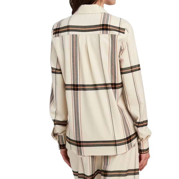 BAUM UND PFERDGARTEN Women Maaike Button Up Blouse Sz EU 34 XS Plaid Long Sleeve - Picture 2 of 5